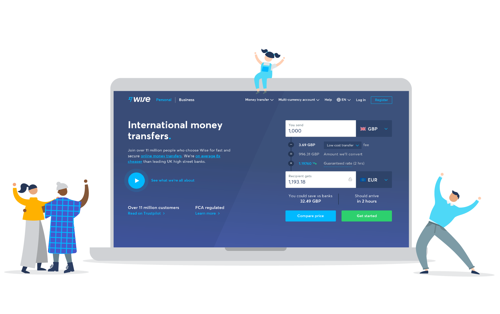 An input form and bank card